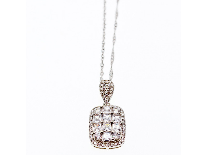 

Серебряная цепочка с кулоном фианиты Sky Jewelry 003731