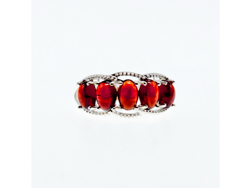 

Серебряное кольцо с камнем гранат пироп Натуральный Sky Jewelry 003693