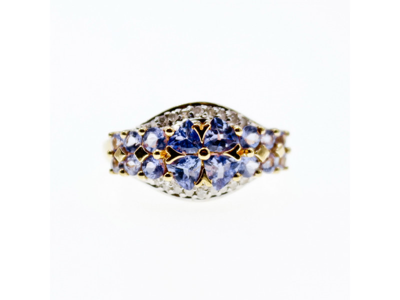 

Золотое кольцо с танзанитом и бриллиантом Нежность Натуральный Sky Jewelry 003781