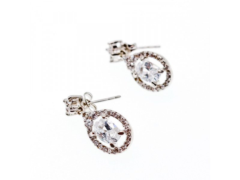 

Серебряные серьги с фианитами Sky Jewelry 003688