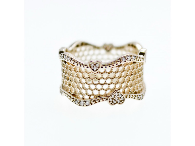 

Серебряное кольцо с камнями гошенит Сердца Натуральный Sky Jewelry 003771