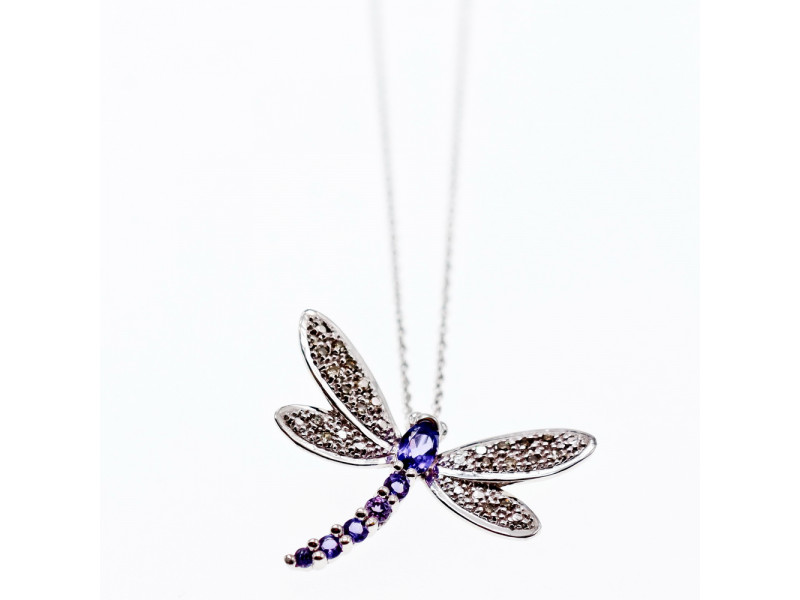 

Золотая цепочка с кулоном турмалин и бриллиант Стрекоза Натуральный Sky Jewelry 003737