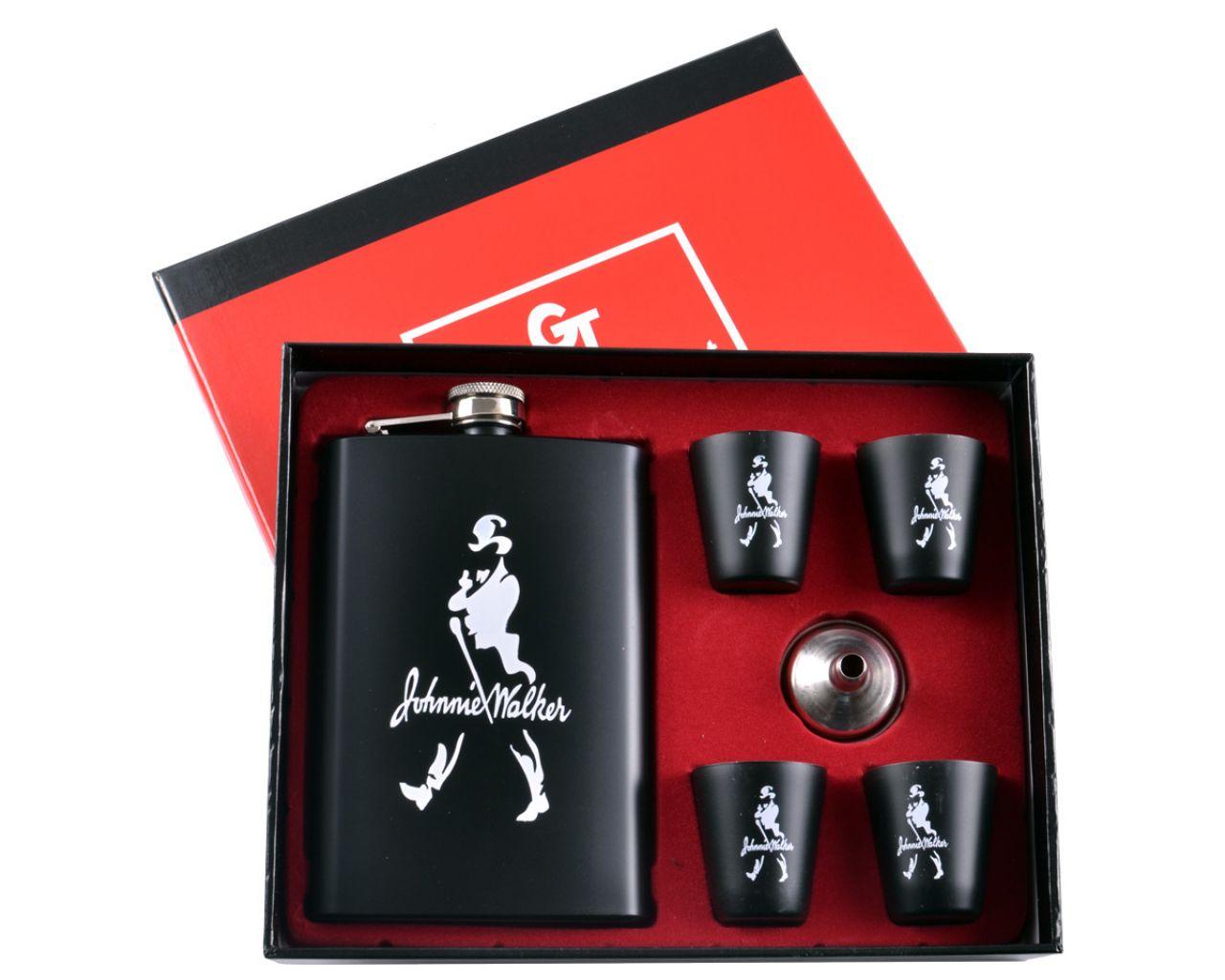 

Подарочный набор 6в1 "Johnnie Walker"Фляга, 4 рюмки, лейка TZ-28