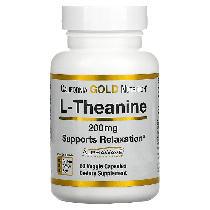 

California Gold Nutrition AlphaWave L-Theanine 200 mg 60 капсул (4384304143)