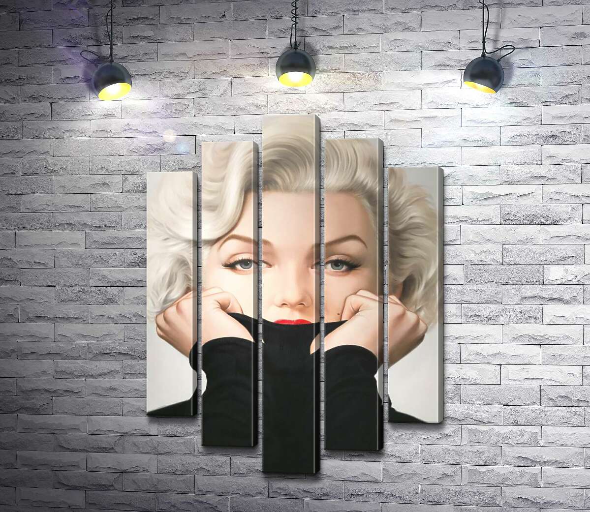 

Модульная картина ArtPoster Нежный портрет Мэрилин Монро (Marilyn Monroe) в черном свитере 100x148 см Модуль №26