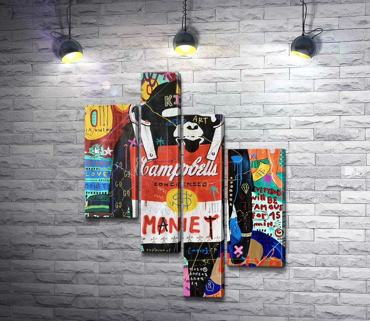 

Модульная картина ArtPoster Обезьяна с супом Кэмпбелл (Campbell's soup monkey) – Джисбар 100x131 см Модуль №20