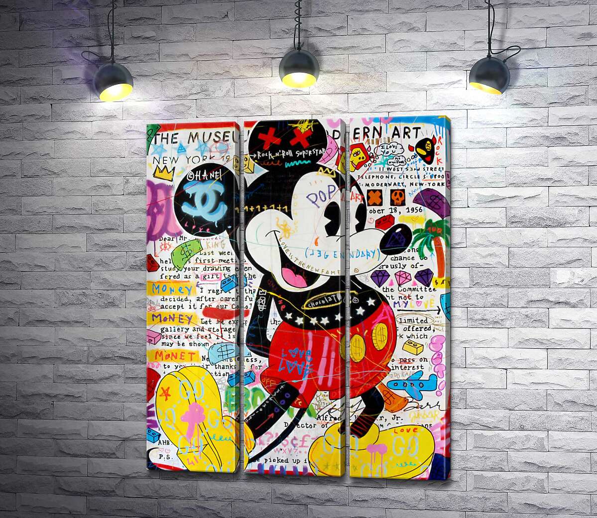 

Модульная картина ArtPoster Музейный Микки (Musey Mickey) - Джисбар 132x171 см Модуль №11