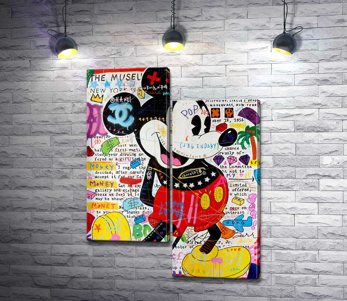 

Модульная картина ArtPoster Музейный Микки (Musey Mickey) - Джисбар 50x67 см Модуль №5