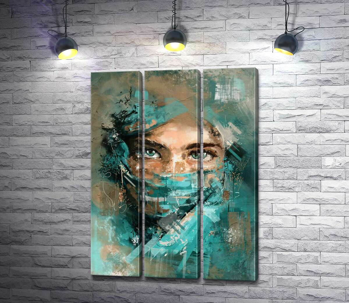 

Модульная картина ArtPoster Небесные глаза юной мусульманки 60x84 см Модуль №11