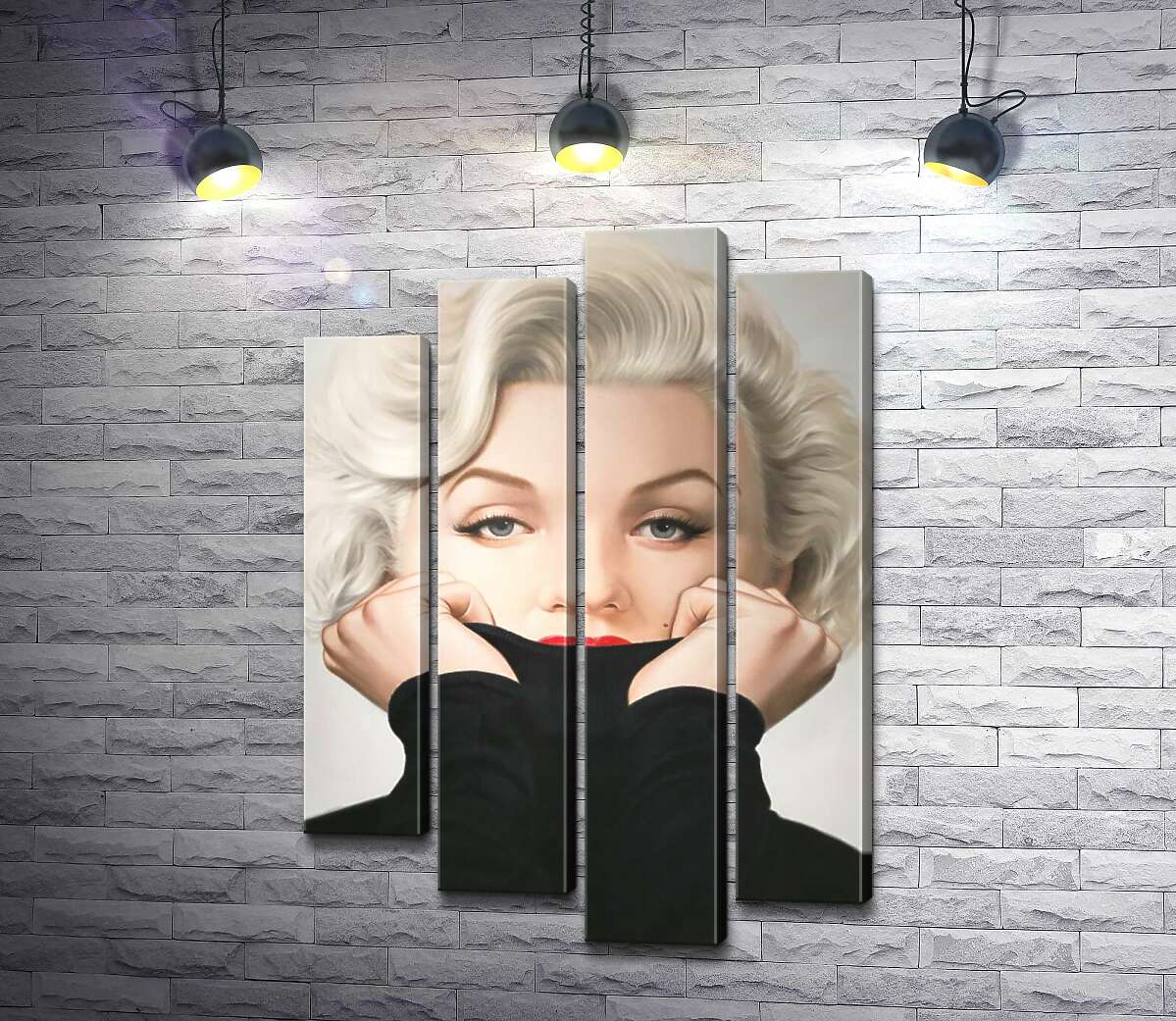 

Модульная картина ArtPoster Нежный портрет Мэрилин Монро (Marilyn Monroe) в черном свитере 80x118 см Модуль №21