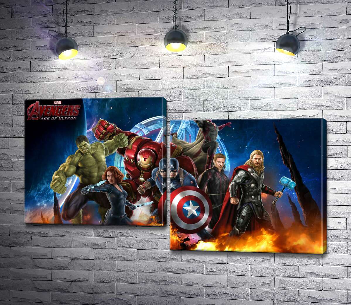

Модульная картина ArtPoster Мстители: супергерои Марвел наготове 100x57 см Модуль №5