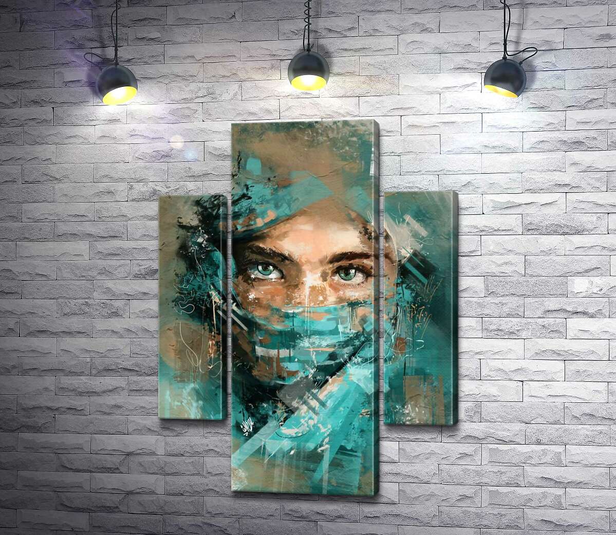 

Модульная картина ArtPoster Небесные глаза юной мусульманки 100x140 см Модуль №7