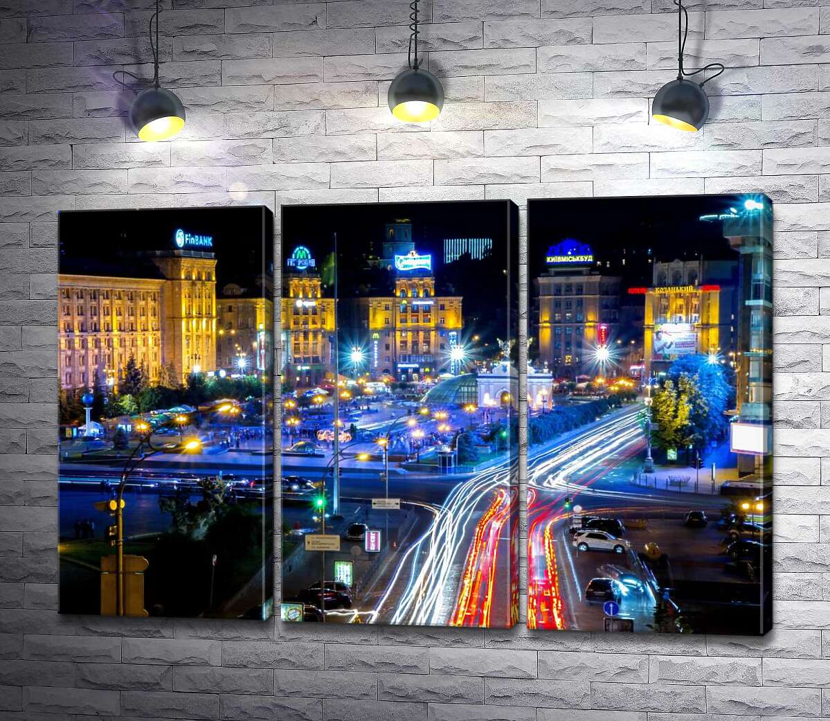 

Модульная картина ArtPoster Ночной центр Киева бурлит жизнью 60x40 см Модуль №11