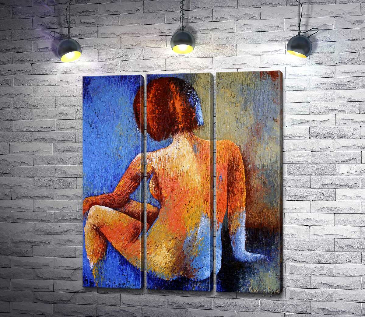 

Модульная картина ArtPoster Обнаженный силуэт девушки с каре 60x73 см Модуль №11