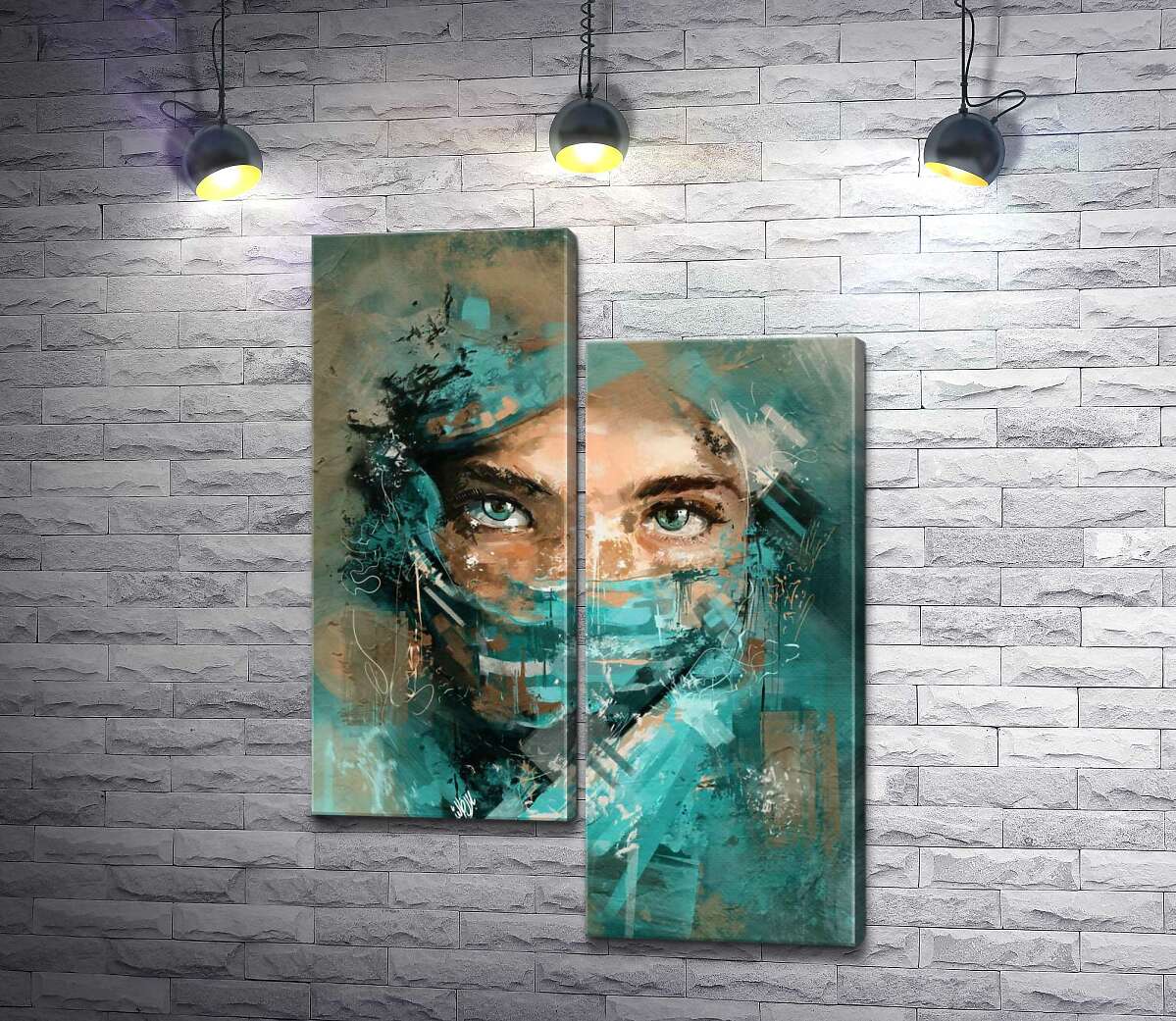 

Модульная картина ArtPoster Небесные глаза юной мусульманки 50x71 см Модуль №5