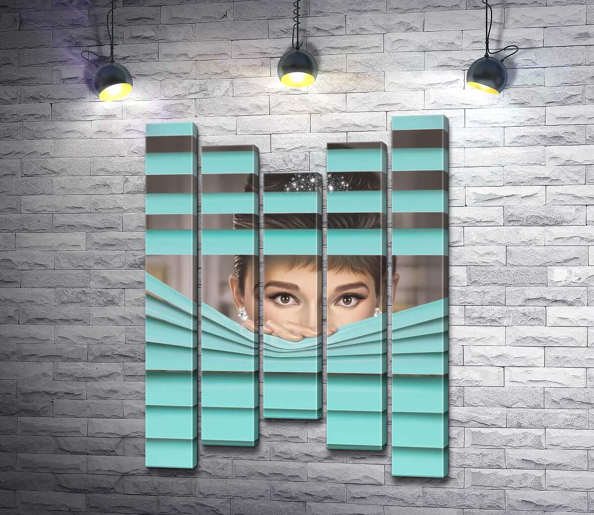 

Модульная картина ArtPoster Одри Хепбёрн (Audrey Hepburn) в роли героини фильма "Завтрак у Тиффани" (Breakfast at Tiffany's) 100x142 см Модуль №28
