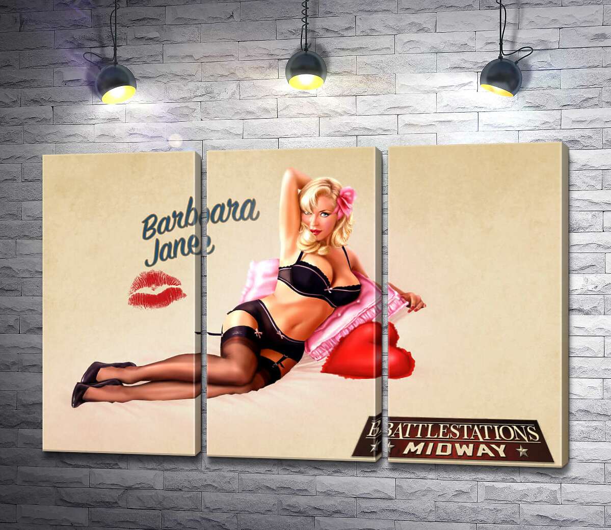 

Модульная картина ArtPoster Обольстительная Барбара Джейн лежит на подушках 60x40 см Модуль №11