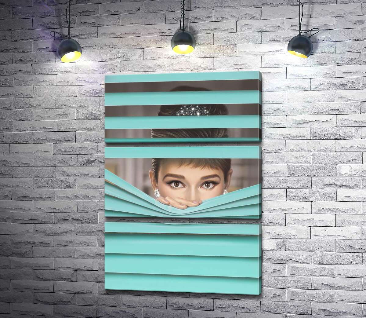 

Модульная картина ArtPoster Одри Хепбёрн (Audrey Hepburn) в роли героини фильма "Завтрак у Тиффани" (Breakfast at Tiffany's) 100x141 см Модуль №13
