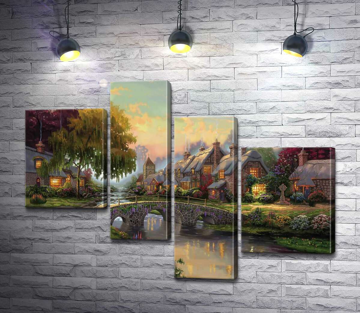 

Модульная картина ArtPoster Мост из брусчатки (Cobblestone Bridge) – Томас Кинкейд (Thomas Kinkade) 130x97 см Модуль №20