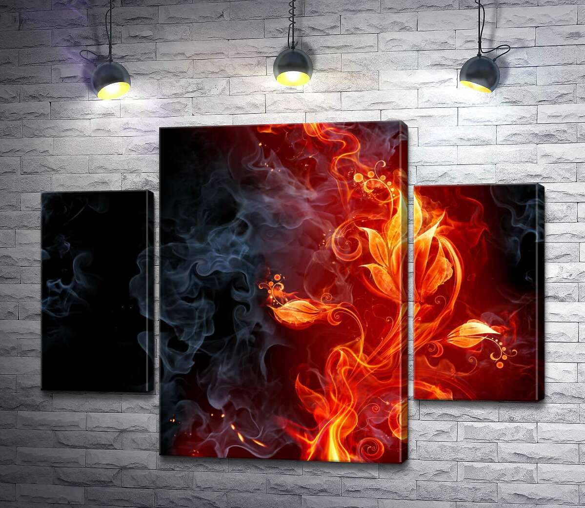 

Модульная картина ArtPoster Огненный цветок в дымовой завесе 131x99 см Модуль №7