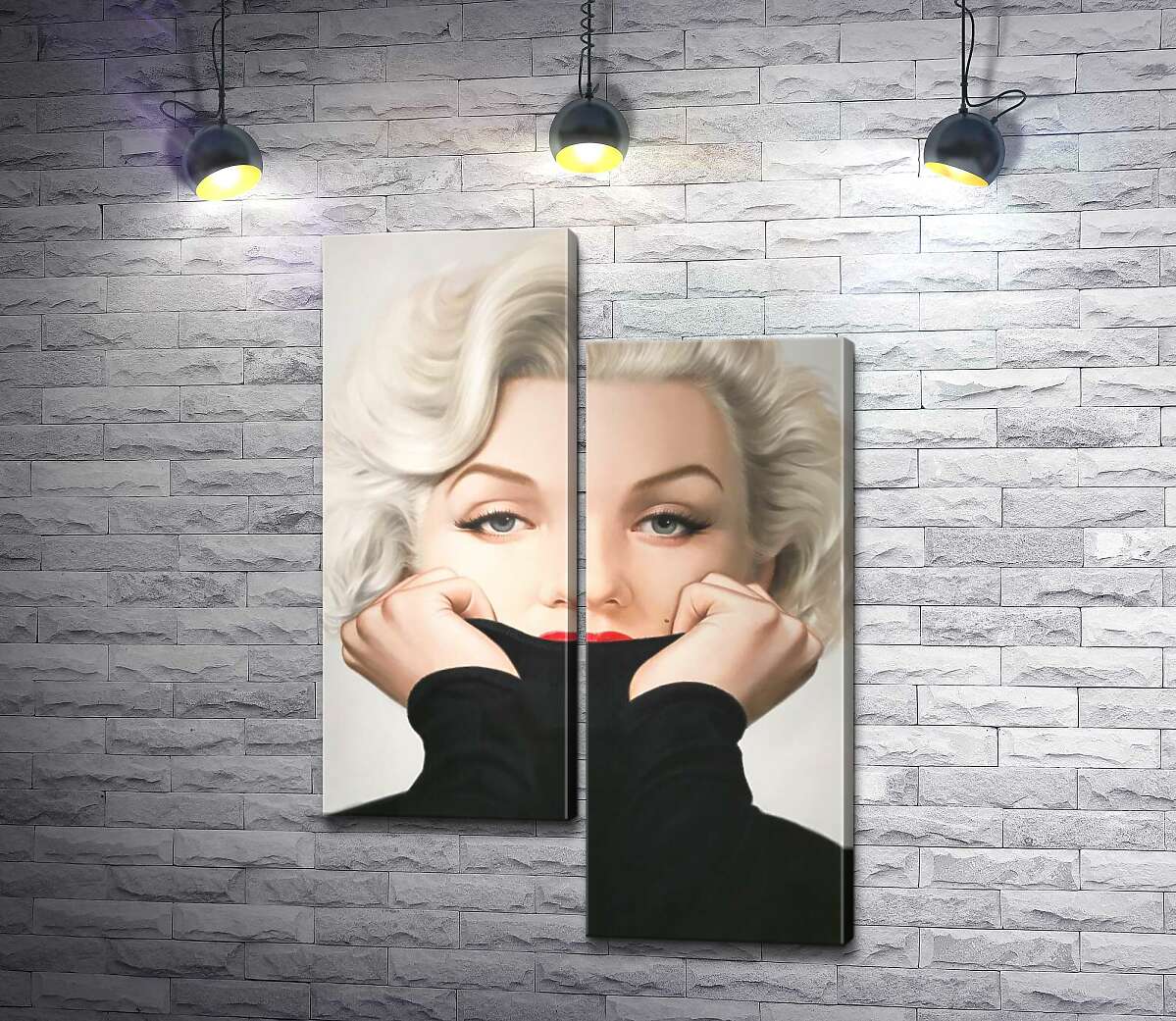 

Модульная картина ArtPoster Нежный портрет Мэрилин Монро (Marilyn Monroe) в черном свитере 100x147 см Модуль №5