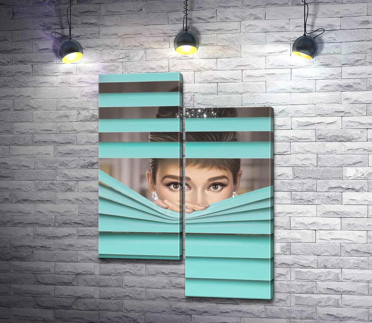 

Модульная картина ArtPoster Одри Хепбёрн (Audrey Hepburn) в роли героини фильма "Завтрак у Тиффани" (Breakfast at Tiffany's) 50x71 см Модуль №5
