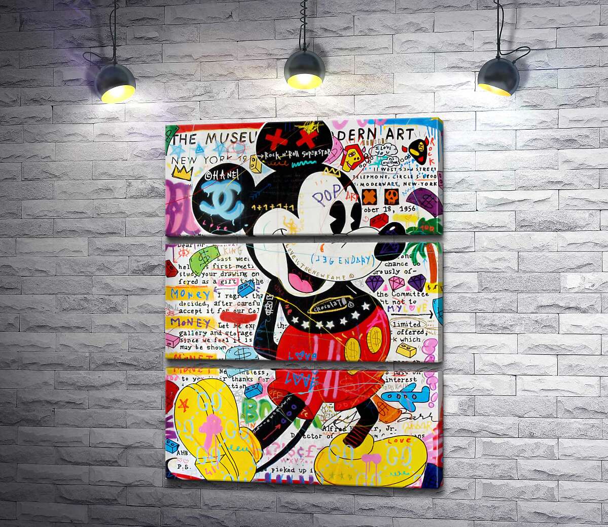 

Модульная картина ArtPoster Музейный Микки (Musey Mickey) - Джисбар 130x171 см Модуль №13