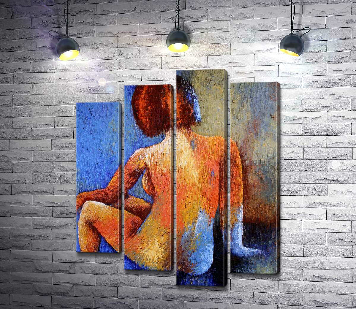 

Модульная картина ArtPoster Обнаженный силуэт девушки с каре 132x159 см Модуль №21