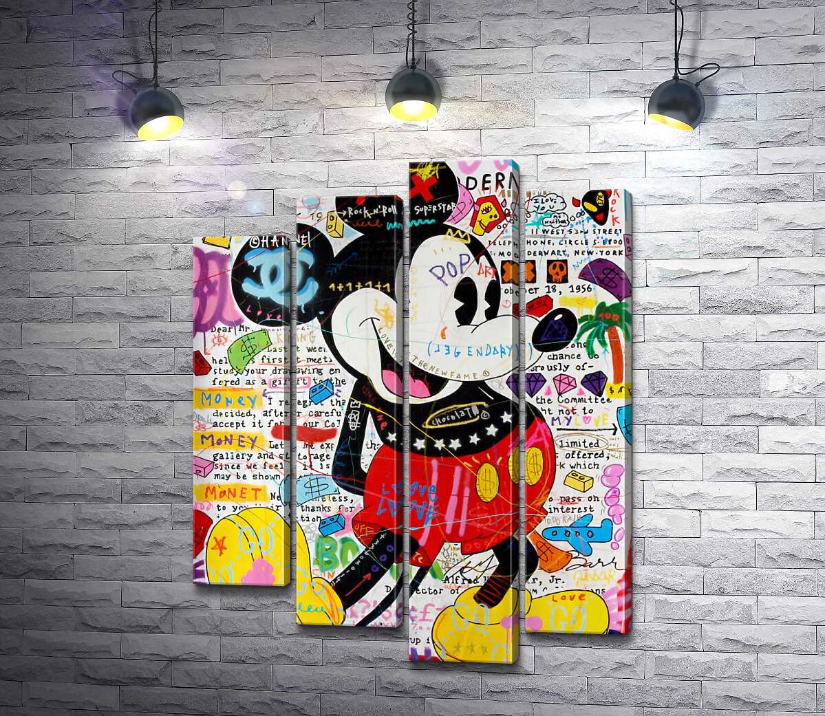 

Модульная картина ArtPoster Музейный Микки (Musey Mickey) - Джисбар 132x172 см Модуль №21