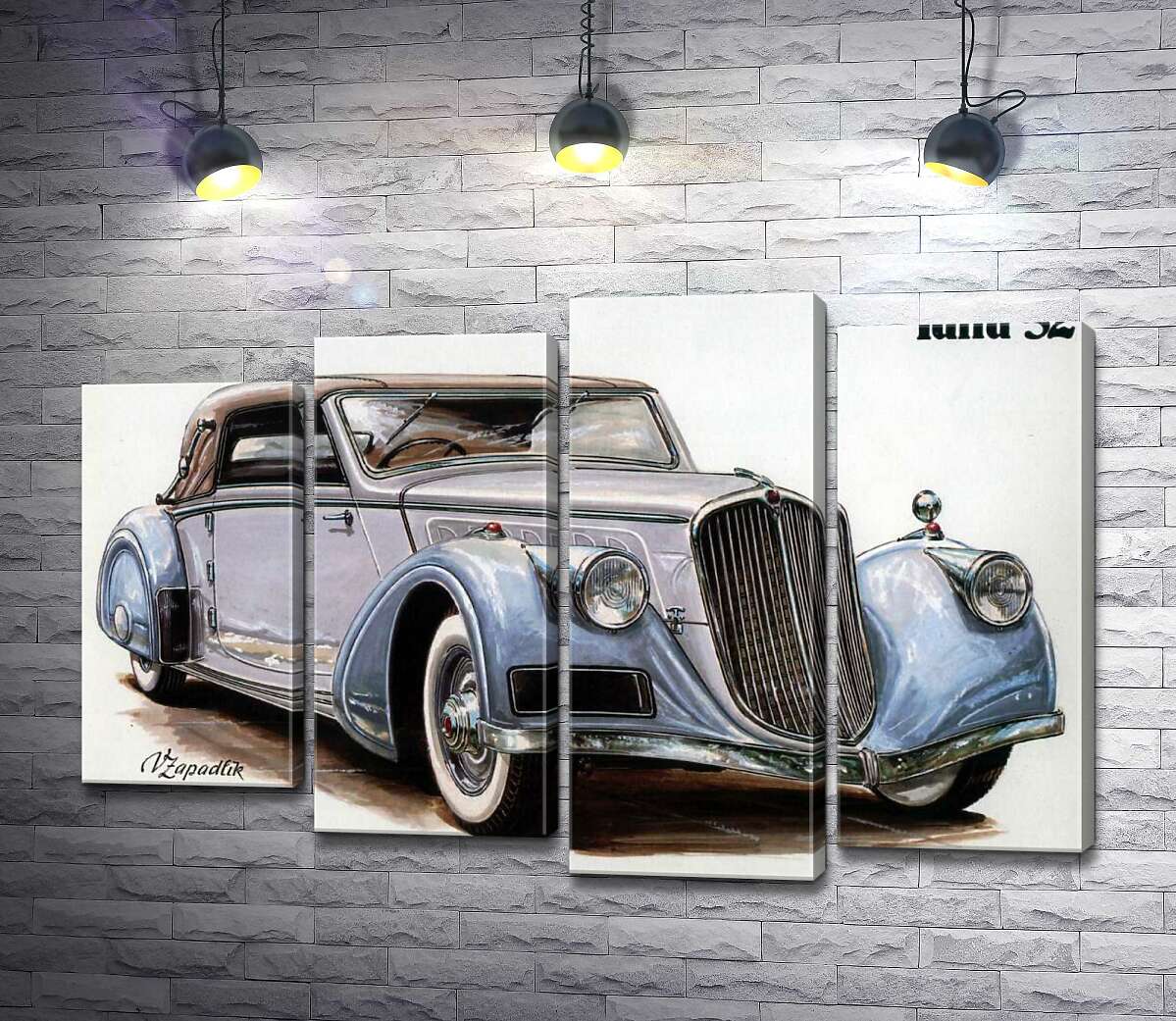 

Модульная картина ArtPoster Небесно-голубой автомобиль Tatra 52 80x53 см Модуль №21