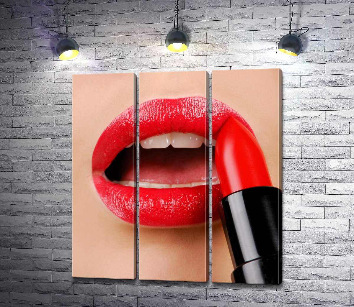 

Модульная картина ArtPoster Нежные губы, накрашенные красной помадой 60x67 см Модуль №11