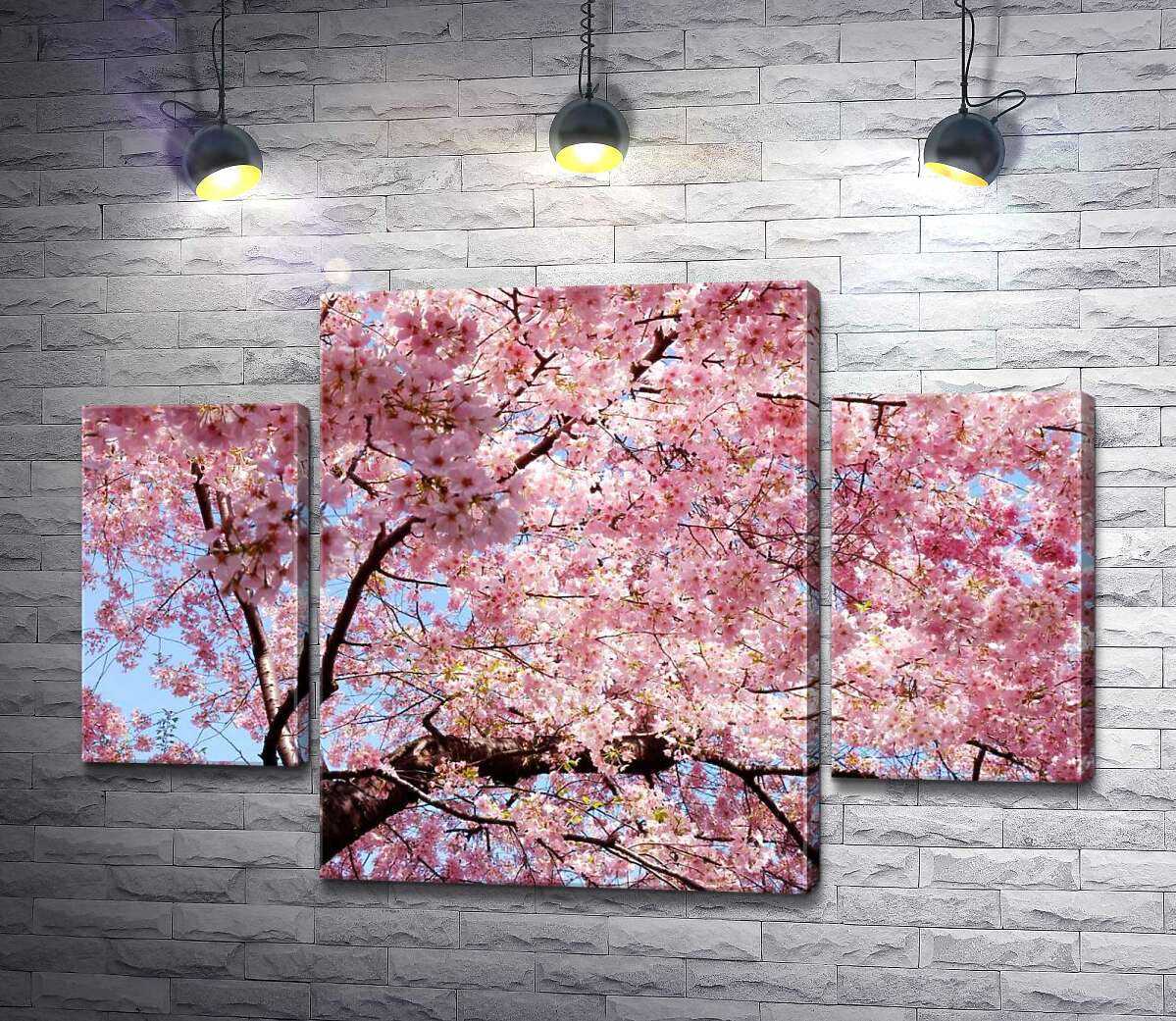 

Модульная картина ArtPoster Нежно-розовое цветение вишен весной 131x89 см Модуль №7