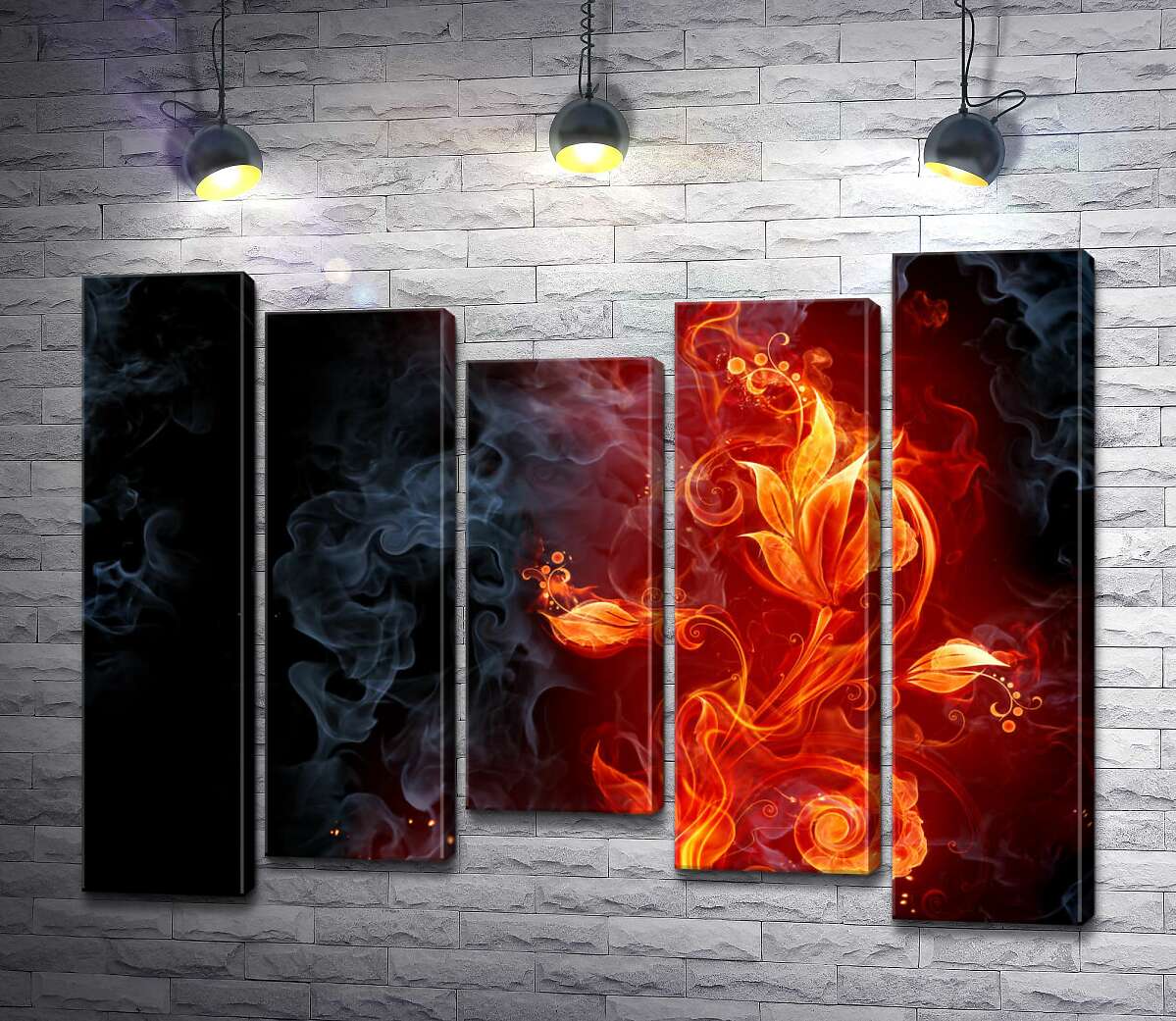 

Модульная картина ArtPoster Огненный цветок в дымовой завесе 130x99 см Модуль №28