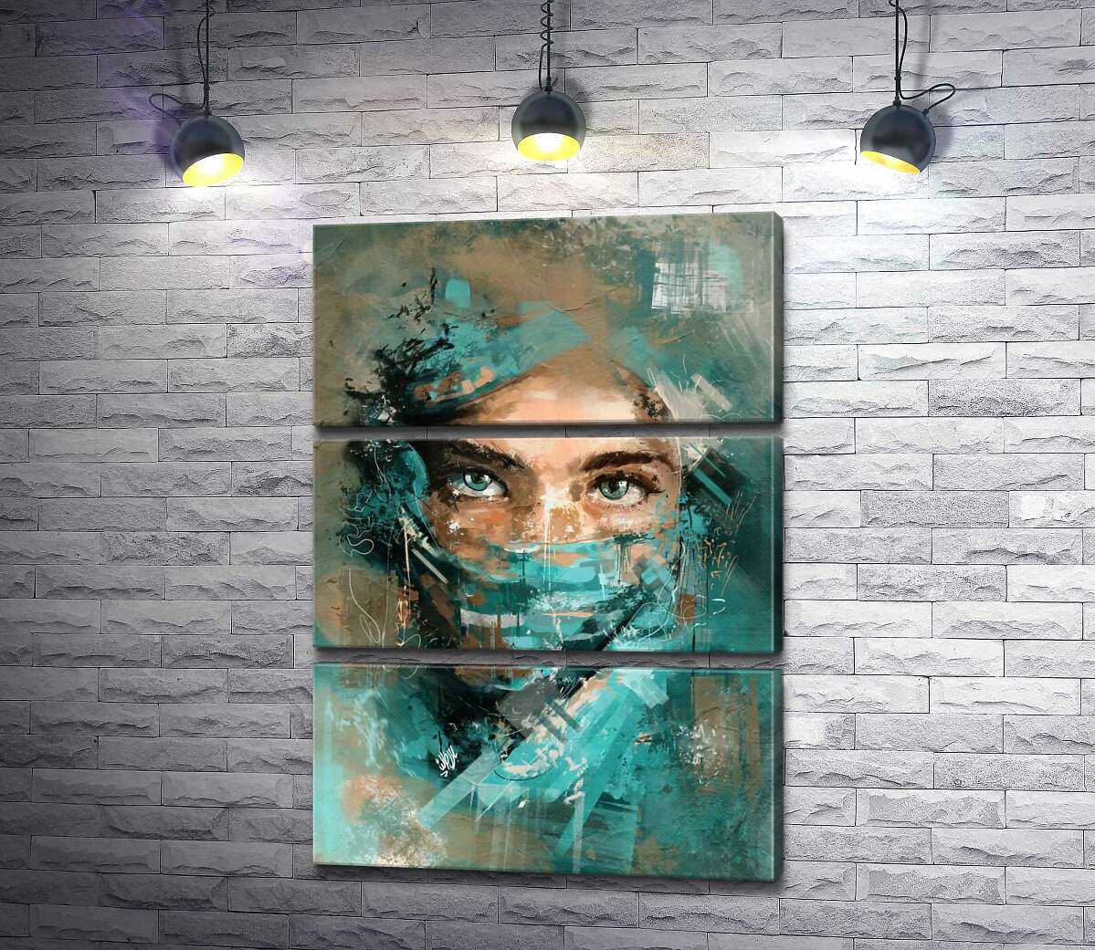 

Модульная картина ArtPoster Небесные глаза юной мусульманки 100x141 см Модуль №13