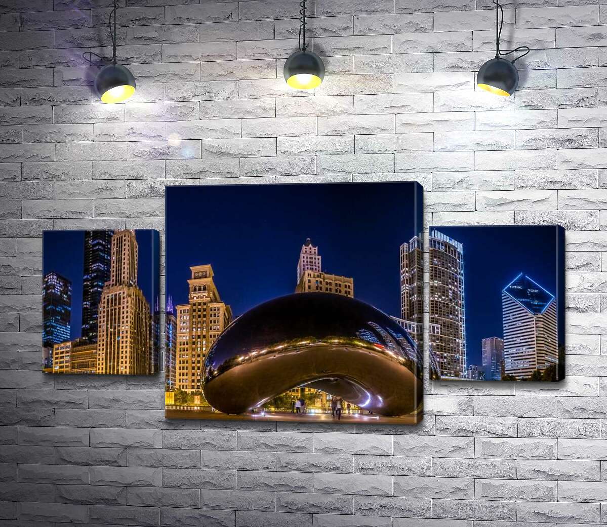 

Модульная картина ArtPoster "Облачные ворота" (Cloud Gate) в центре шумного Чикаго 131x69 см Модуль №7