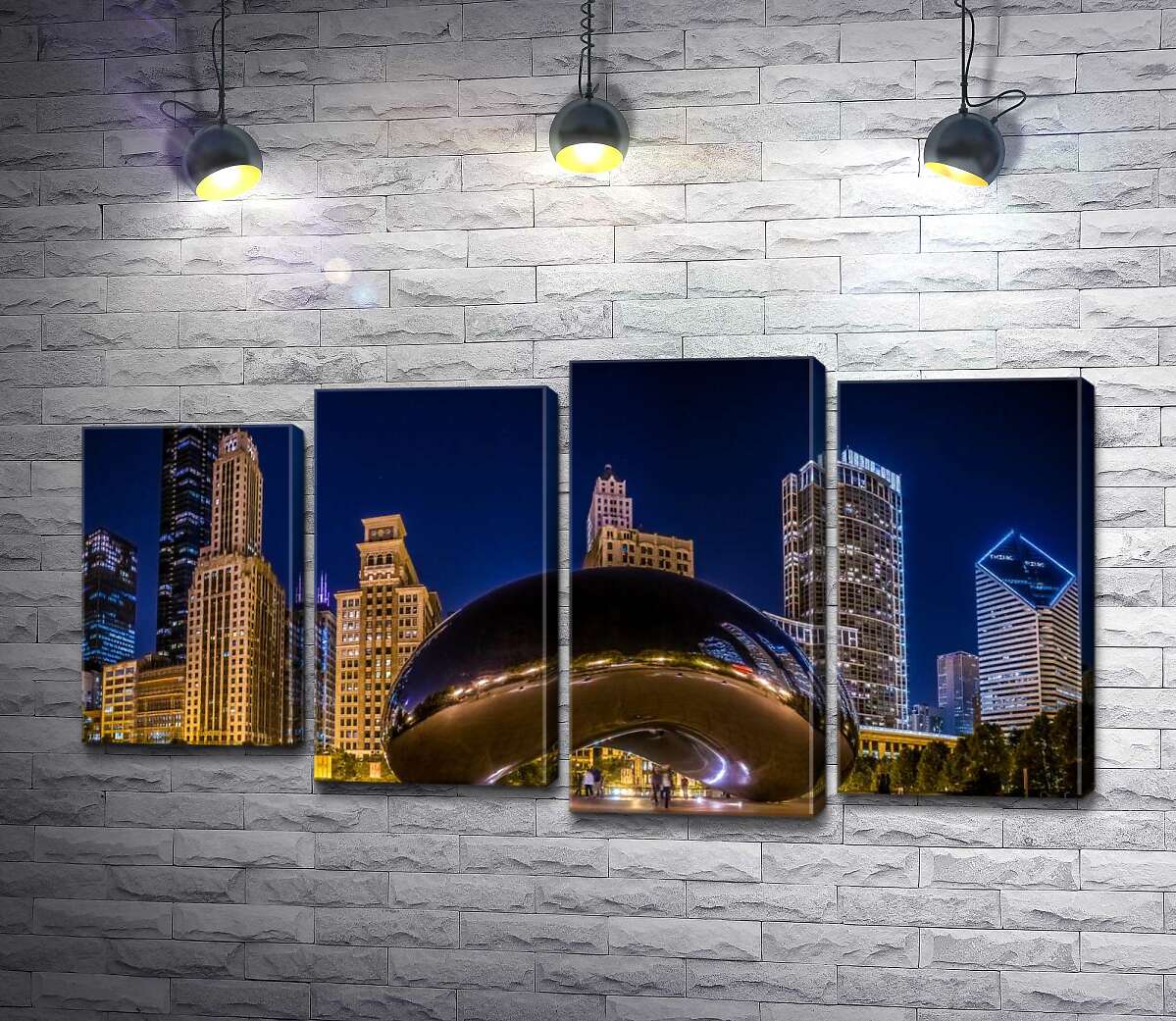 

Модульная картина ArtPoster "Облачные ворота" (Cloud Gate) в центре шумного Чикаго 100x53 см Модуль №21