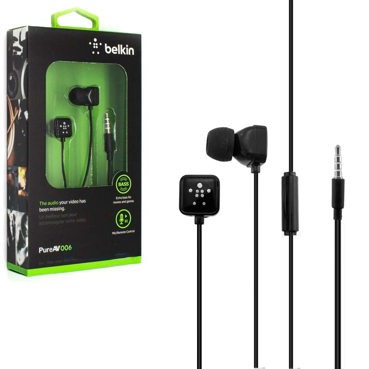 

Наушники с микрофоном Belkin Pure AV006 черные