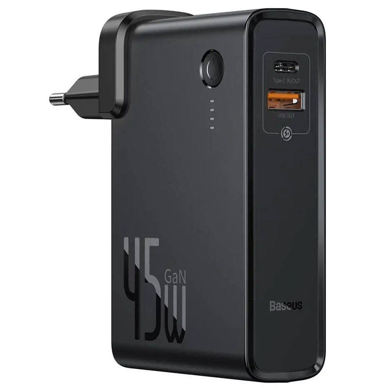

СЗУ + Power Bank 2in1 Baseus GaN QC (Type-C+USB/ 45W) 10 000 mAh