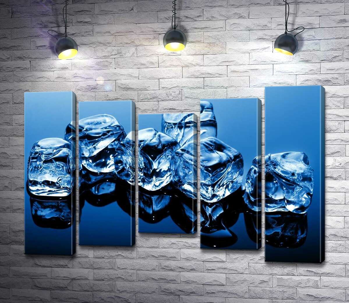 

Модульная картина ArtPoster Плавные формы кубиков льда 100x69 см Модуль №28