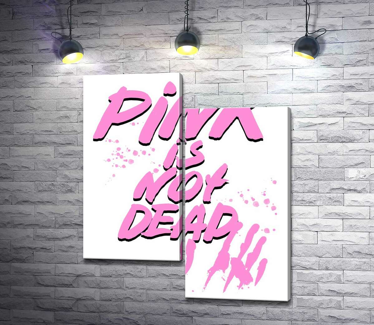 

Модульная картина ArtPoster Провоцирующая надпись "pink is not dead" 130x155 см Модуль №5
