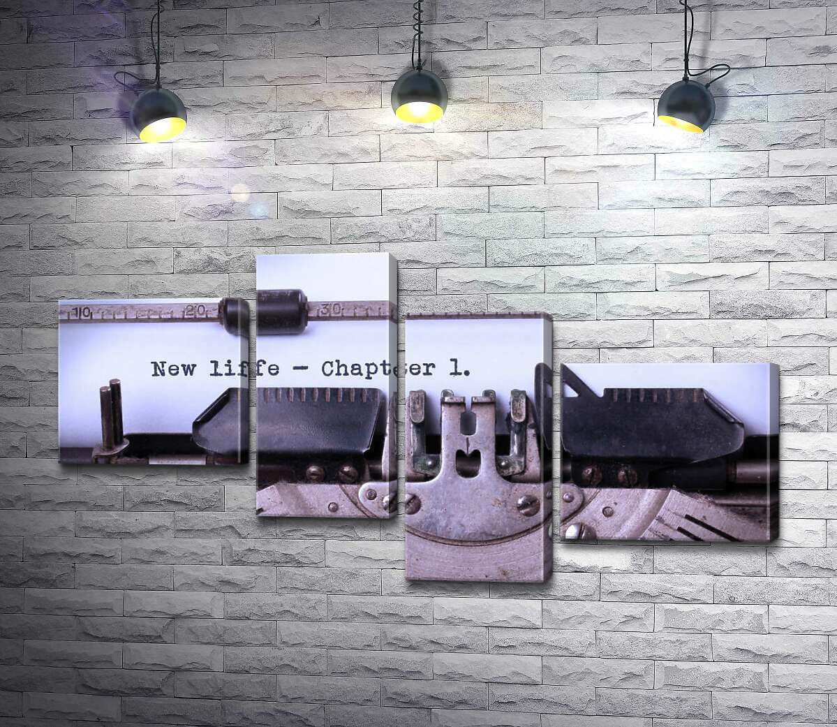 

Модульная картина ArtPoster Первая глава книги на пишущей машинке 100x54 см Модуль №20