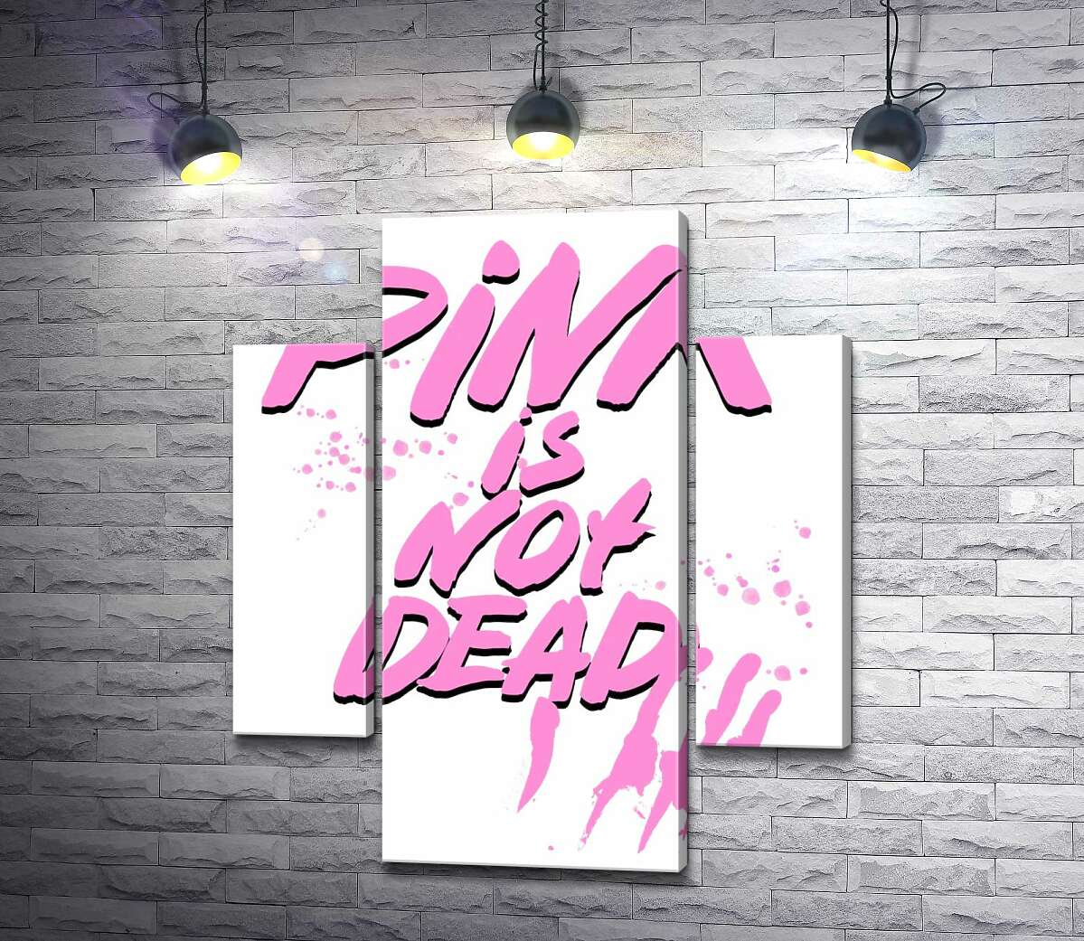 

Модульная картина ArtPoster Провоцирующая надпись "pink is not dead" 100x119 см Модуль №7