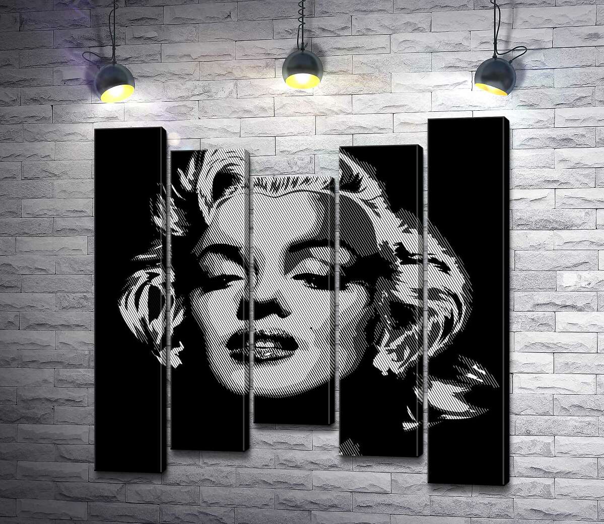 

Модульная картина ArtPoster Оттенки серого в портрете легендарной Мэрилин Монро (Marilyn Monroe) 130x132 см Модуль №28