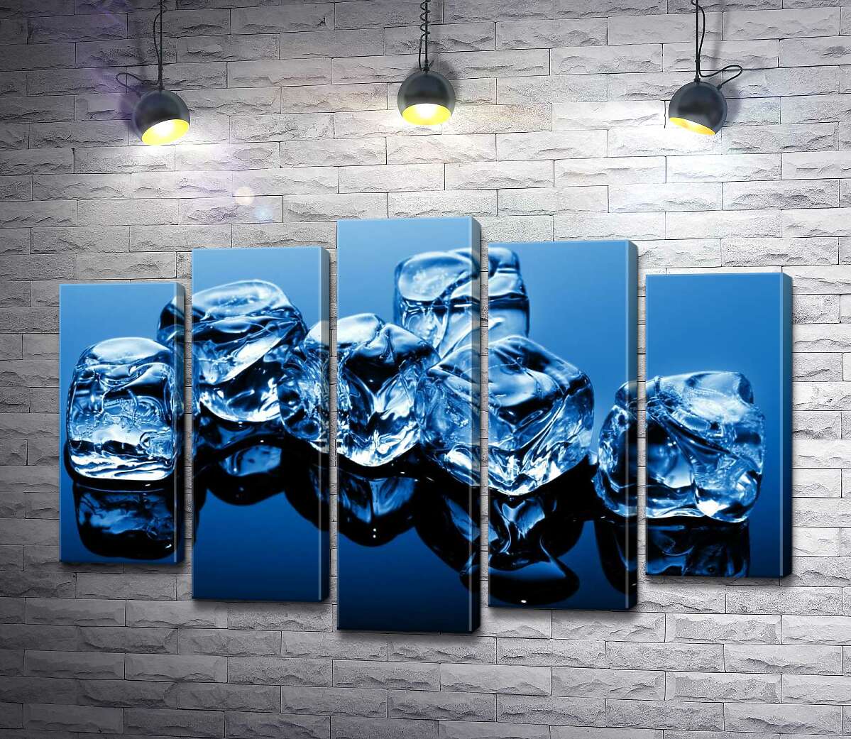 

Модульная картина ArtPoster Плавные формы кубиков льда 100x69 см Модуль №26