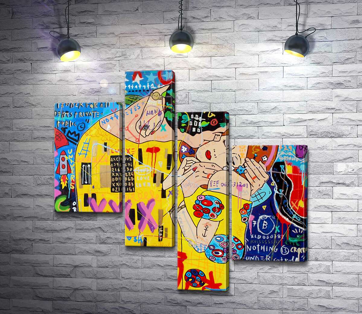 

Модульная картина ArtPoster Поцелуй (Kiss) – Джисбар 130x131 см Модуль №20