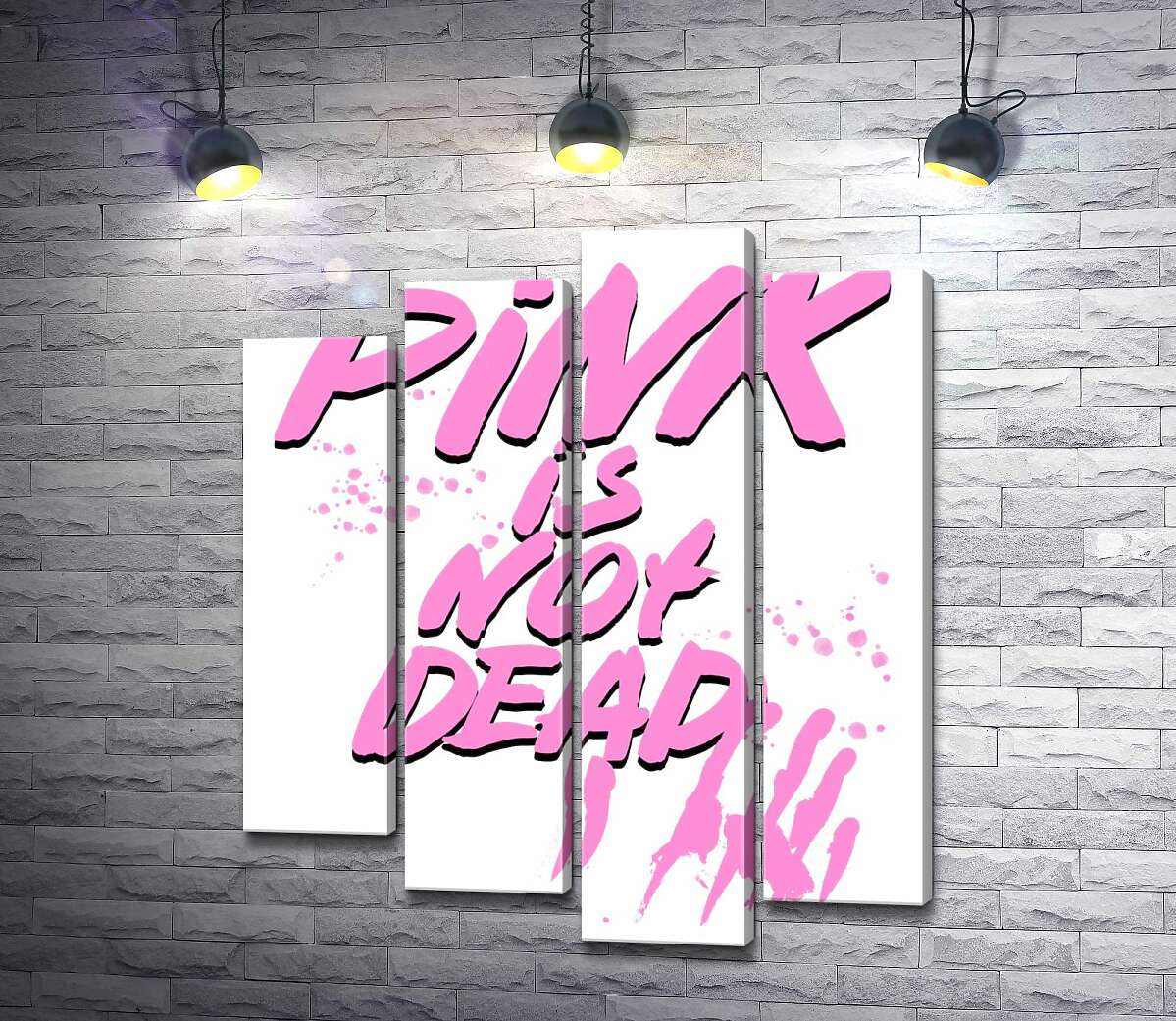 

Модульная картина ArtPoster Провоцирующая надпись "pink is not dead" 100x119 см Модуль №21
