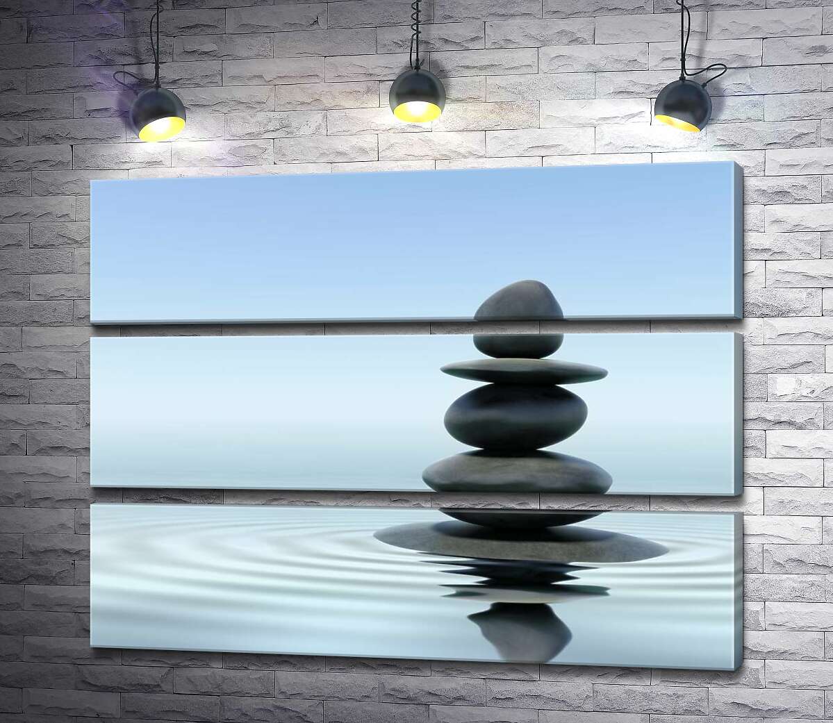 

Модульная картина ArtPoster Остров черных камней на глади воды 100x75 см Модуль №13
