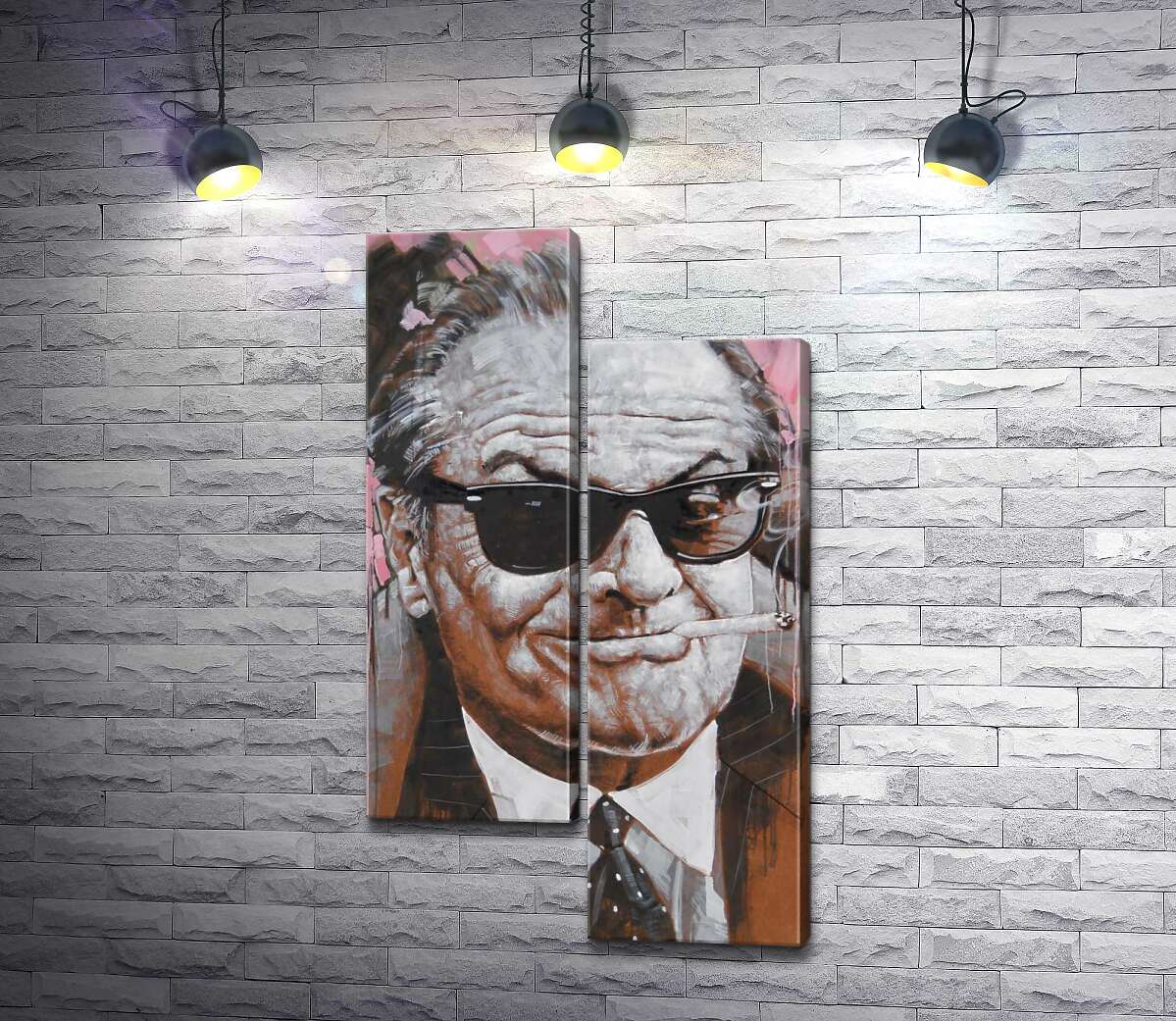 

Модульная картина ArtPoster Портрет улыбающегося Джека Николсона (Jack Nicholson) с сигаретой в зубах 130x229 см Модуль №5