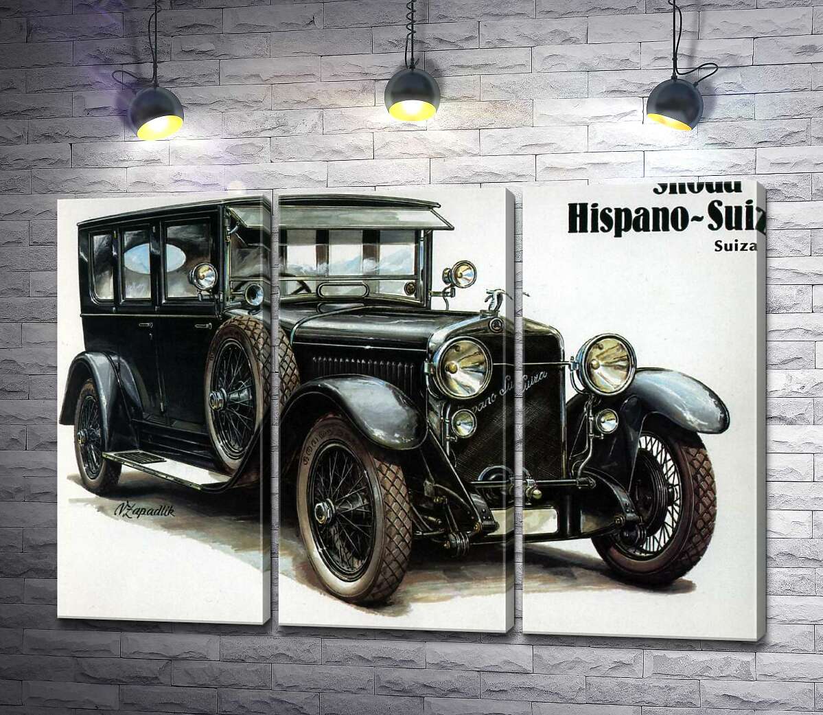 

Модульная картина ArtPoster Первый автомобиль компании Skoda Hispano-Suiza 60x42 см Модуль №11