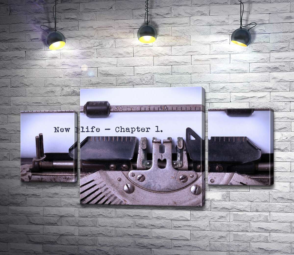 

Модульная картина ArtPoster Первая глава книги на пишущей машинке 100x54 см Модуль №7